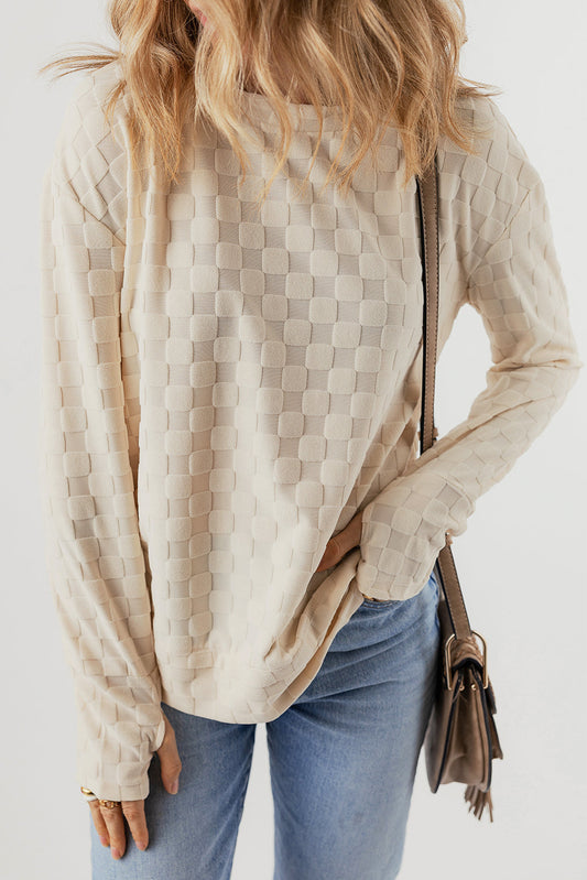 Gina - Textured Thumbhole Sleeve Top