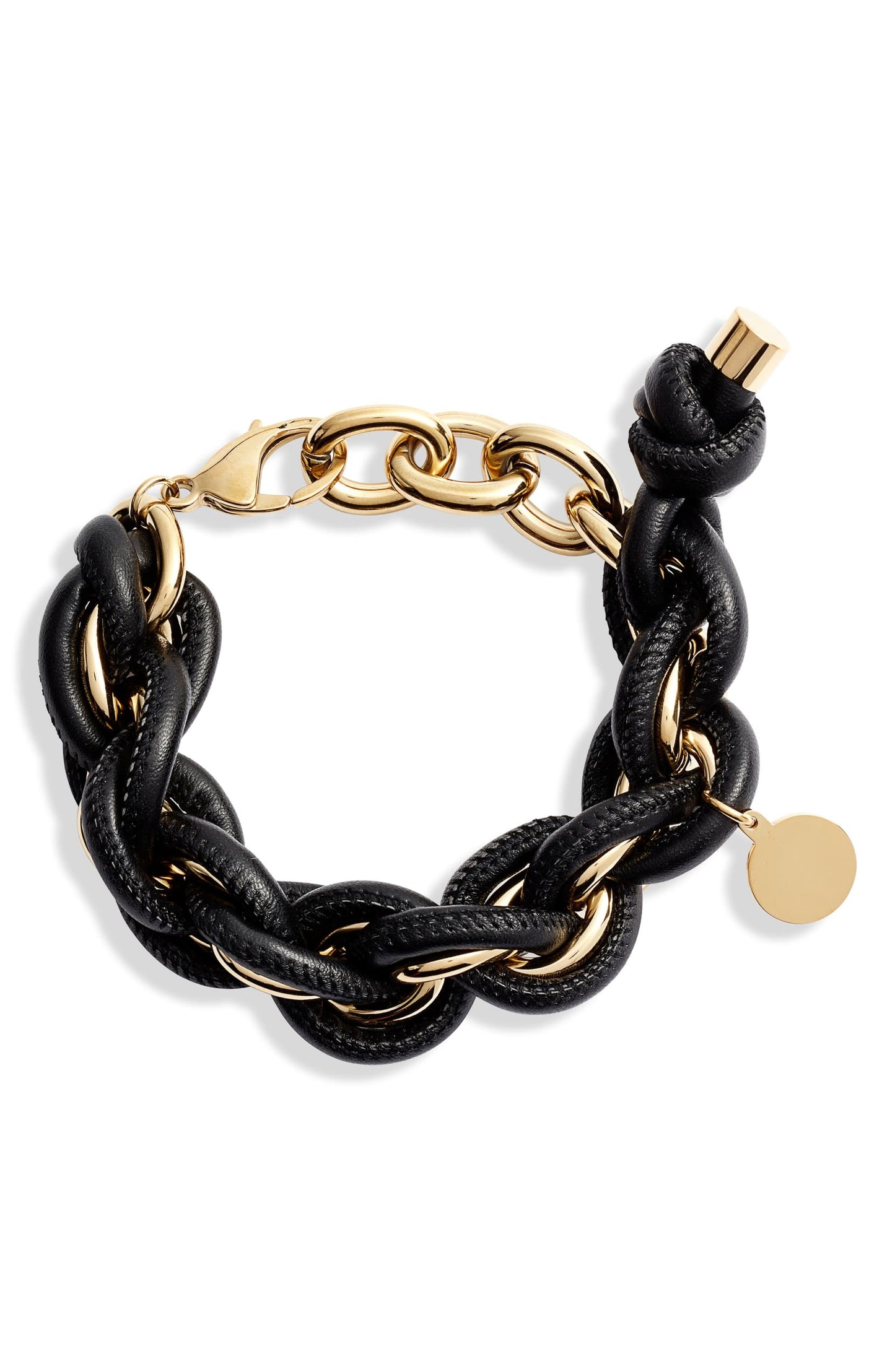 Ripley - Leather Wrapped Chain Bracelet