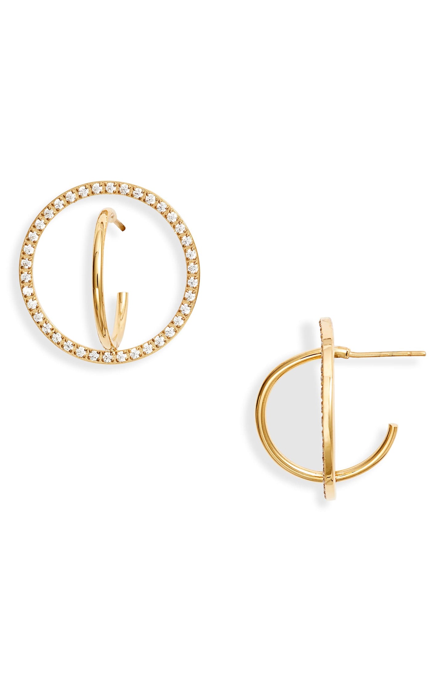 Sandy - Crystal Orbit Stud Earrings