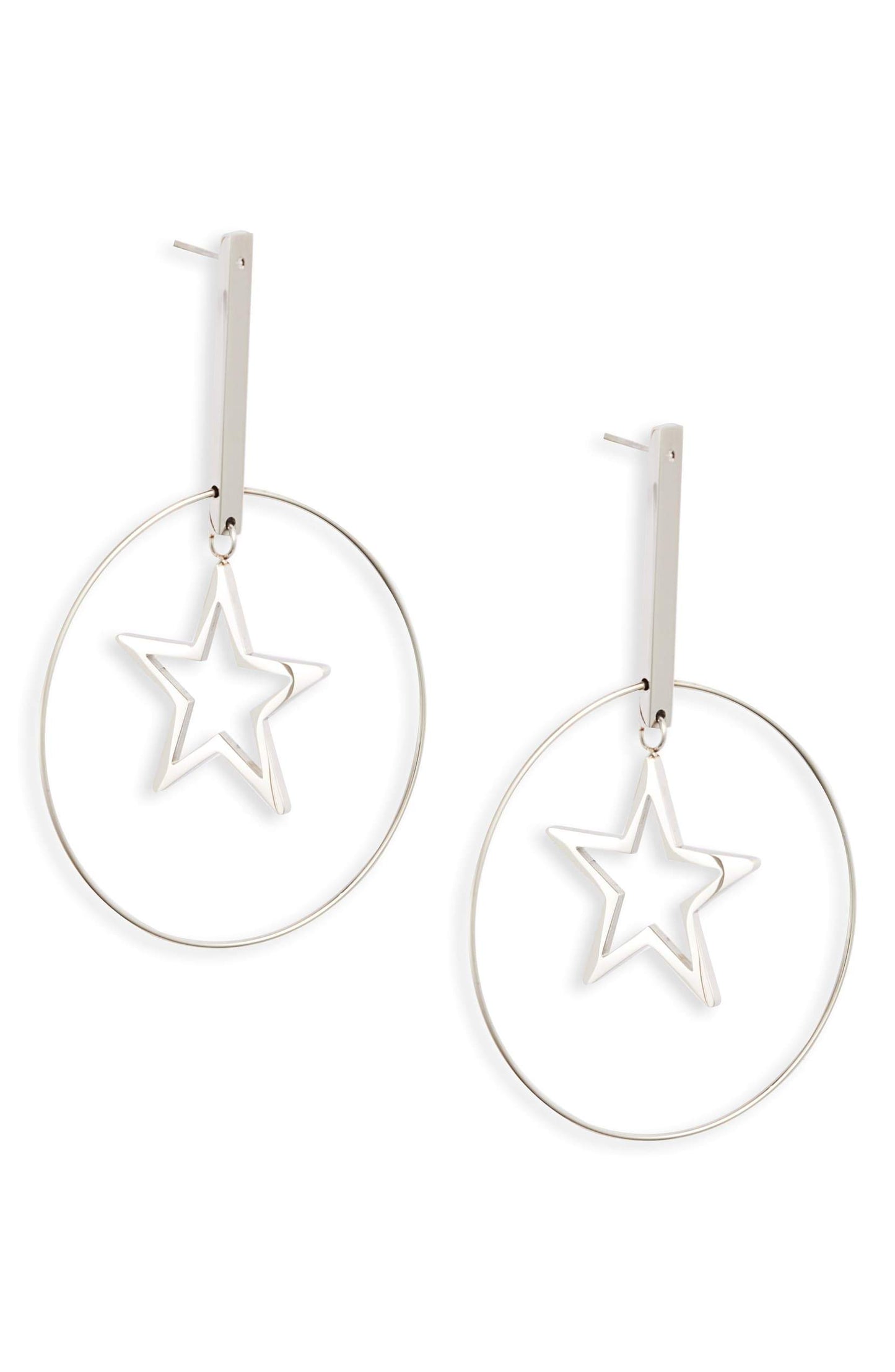 Anaya - Floating Star Drop Hoops