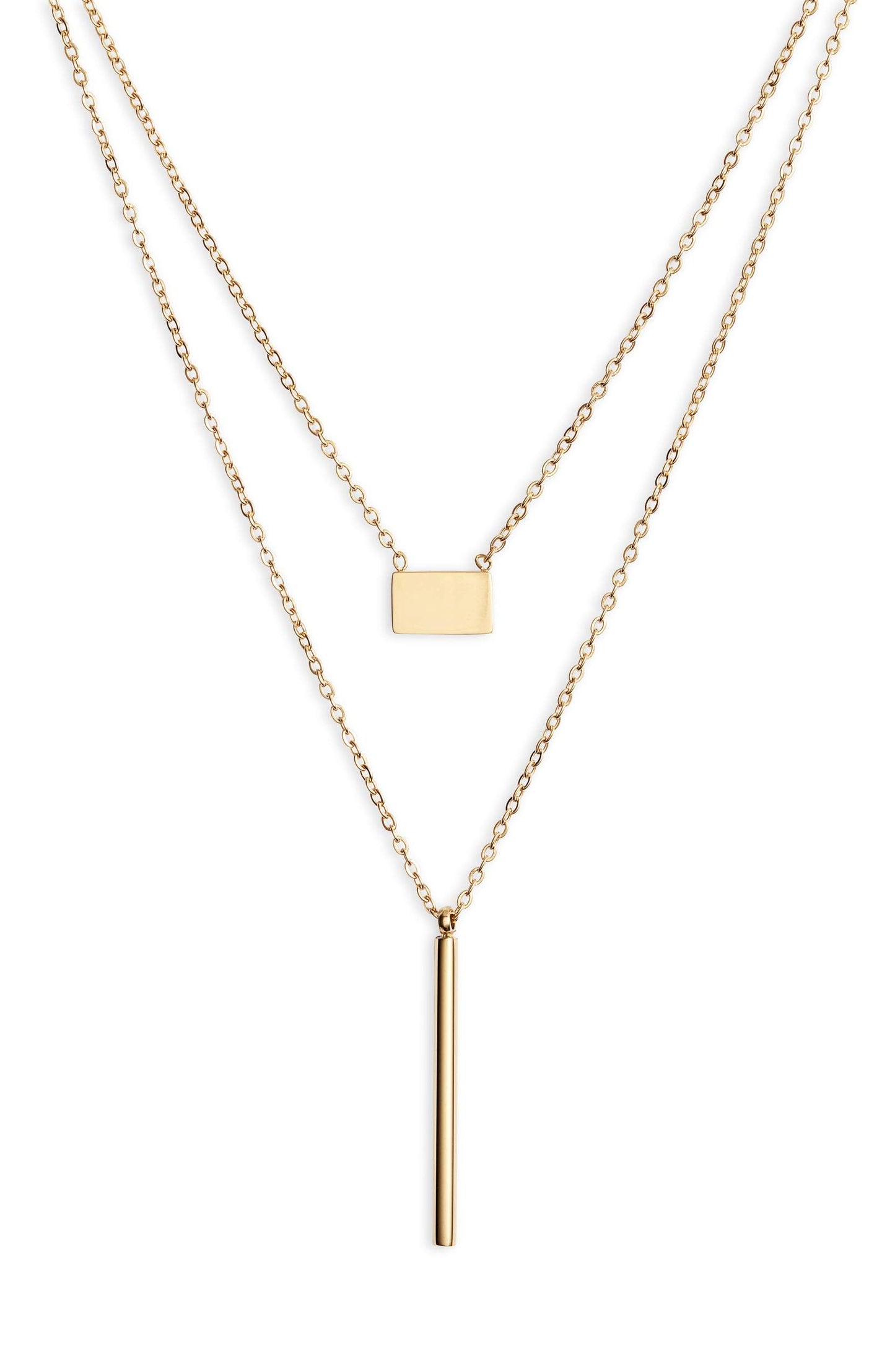 Pam - Double Strand Gold Necklace