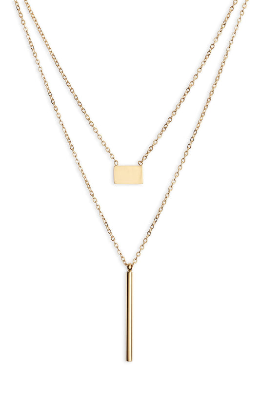 Pam - Double Strand Gold Necklace