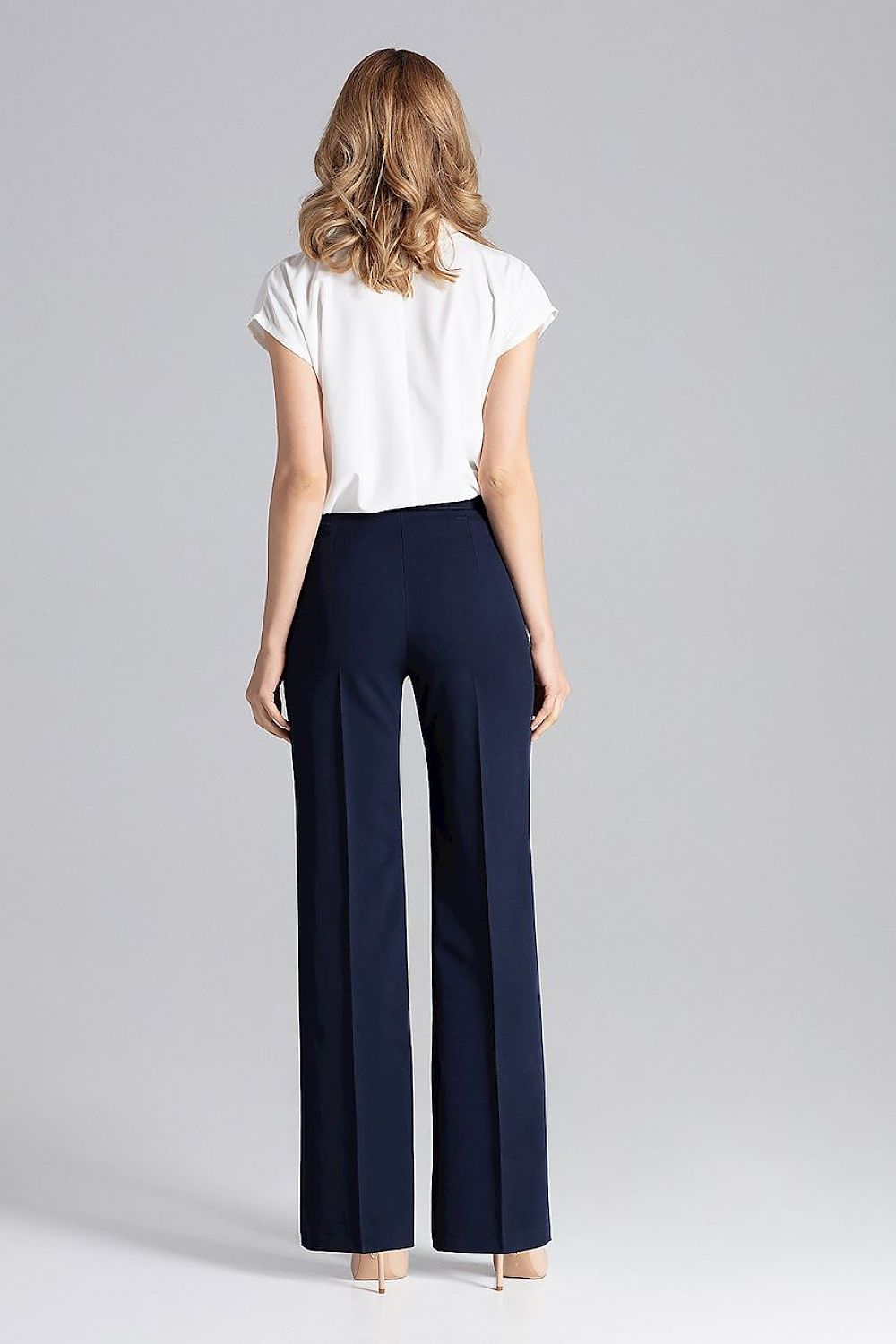 Kaylee - Pleated Navy Trousers