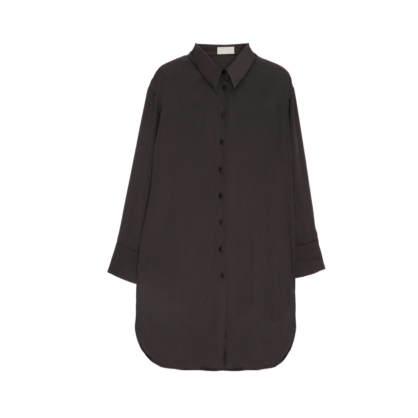 Justine - Satin Button-Front Shirt