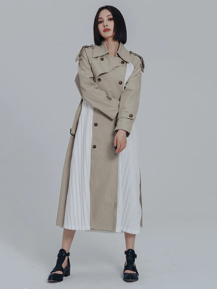 Maryanne - Pleated Trench Coat