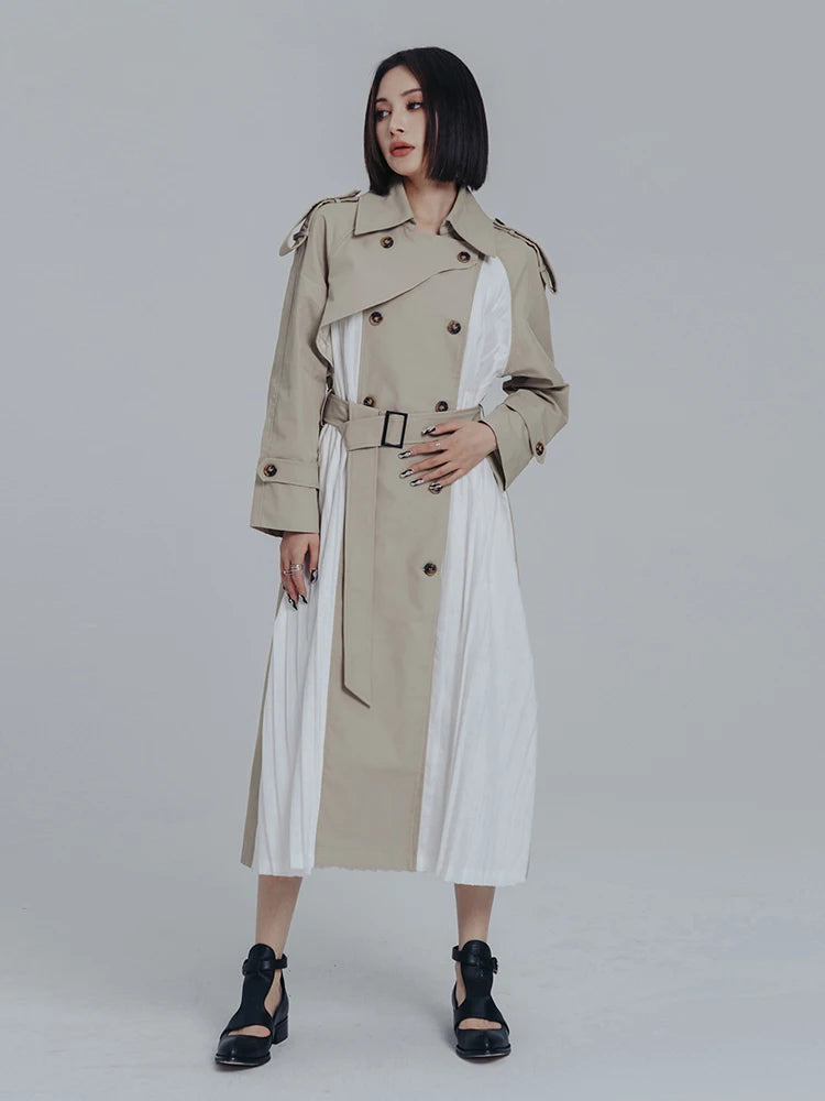 Maryanne - Pleated Trench Coat